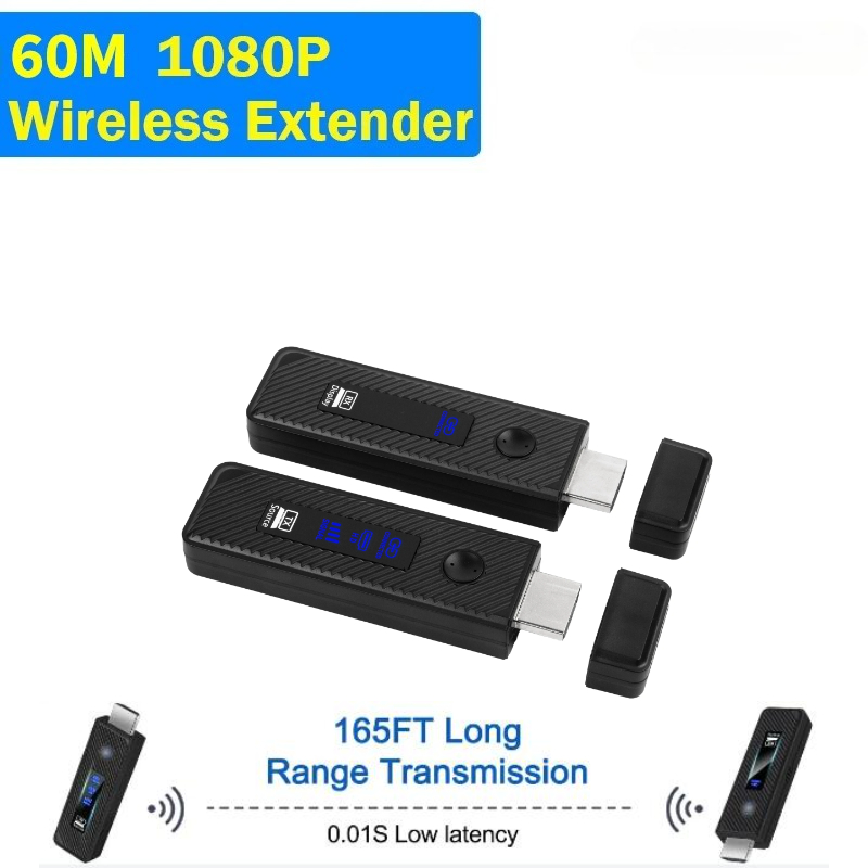 Home Cinema Tv Screen - 1080p 60m ワイヤレスビデオ送信機受信機スクリーン共有HDエクステンダーディスプレイアダプタードングル、ホームシアターオフィスPCからテレビへ
