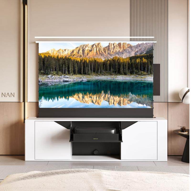 Home Cinema Tv Screen - 順和、迪盛スクリーンR30インビジブルホームシネマリカードデントンハイセンスレーザーTV一体型キャビネット