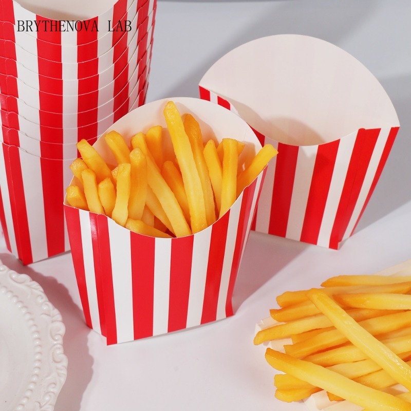 50個入り ストライプ柄 使い捨て パーティー食器 ポップコ - Home Cinema Events のレビューと価格