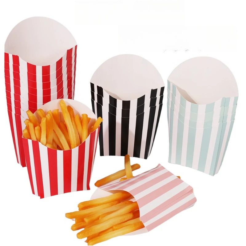 50個入り ストライプ柄 使い捨て パーティー食器 ポップコ - Home Cinema Events のレビューと価格