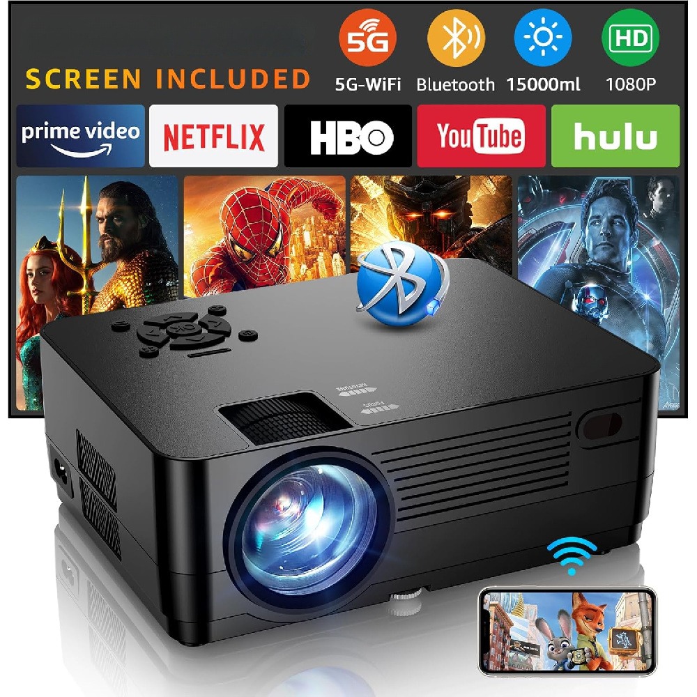5G WiFi Bluetooth ネイティブ1080Pスク - Home Cinema Tv Screen のレビューと価格