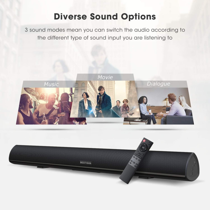 パワフルなTVサウンドバー 有線100W Bluetooth - Home Cinema Of Soundbar のレビューと価格