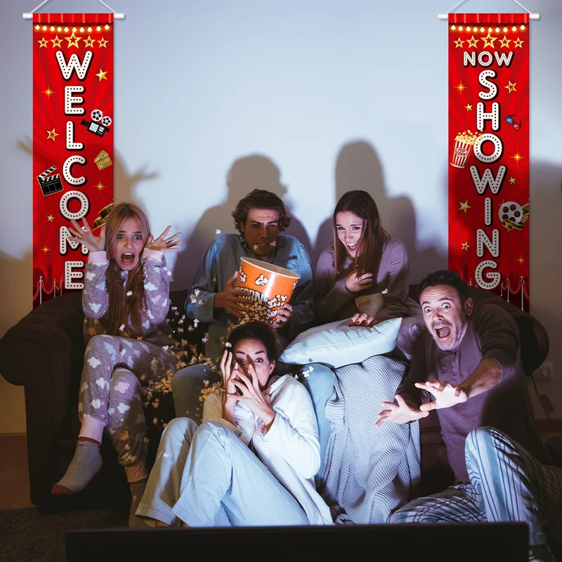1ペア、2Dフラット、赤いネオンウェルカムバナー、家のポーチ - Home Cinema Events のレビューと価格