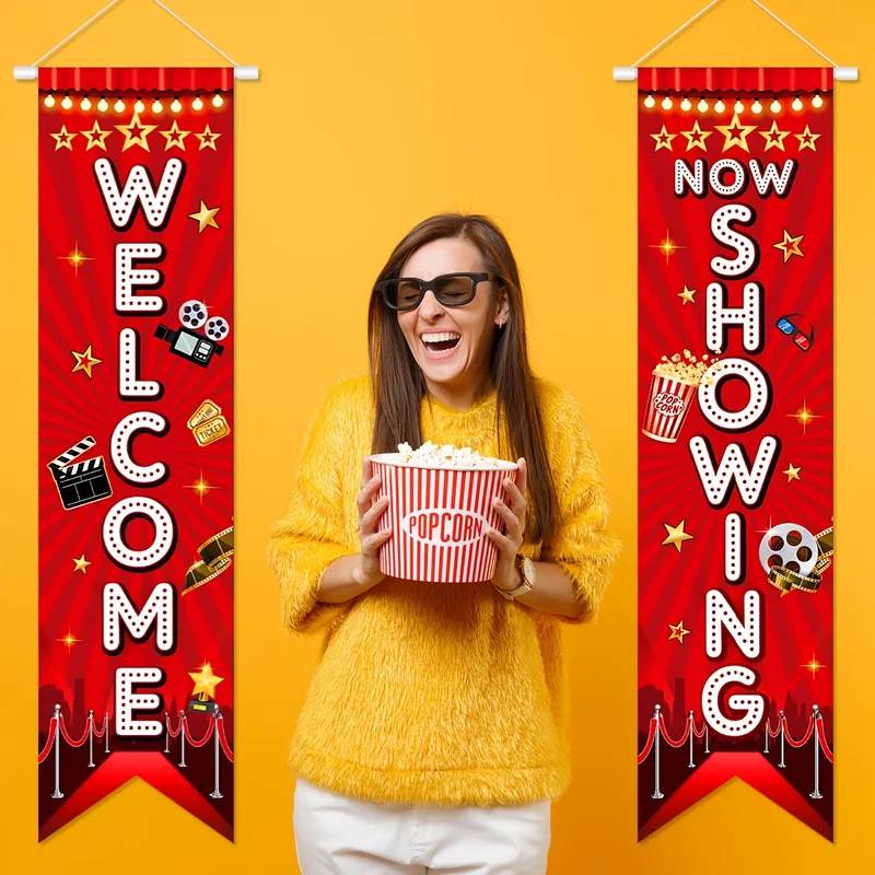 1ペア、2Dフラット、赤いネオンウェルカムバナー、家のポーチ - Home Cinema Events のレビューと価格