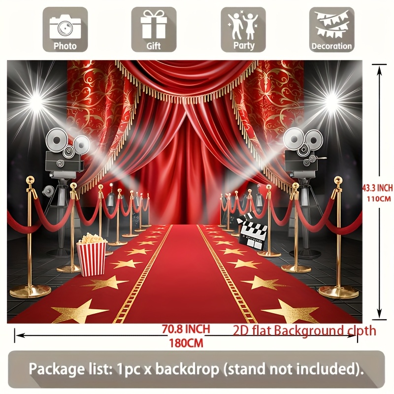 レッドカーペット映画プレミアタペストリー、華やかなイベントテ - Home Cinema Events のレビューと価格