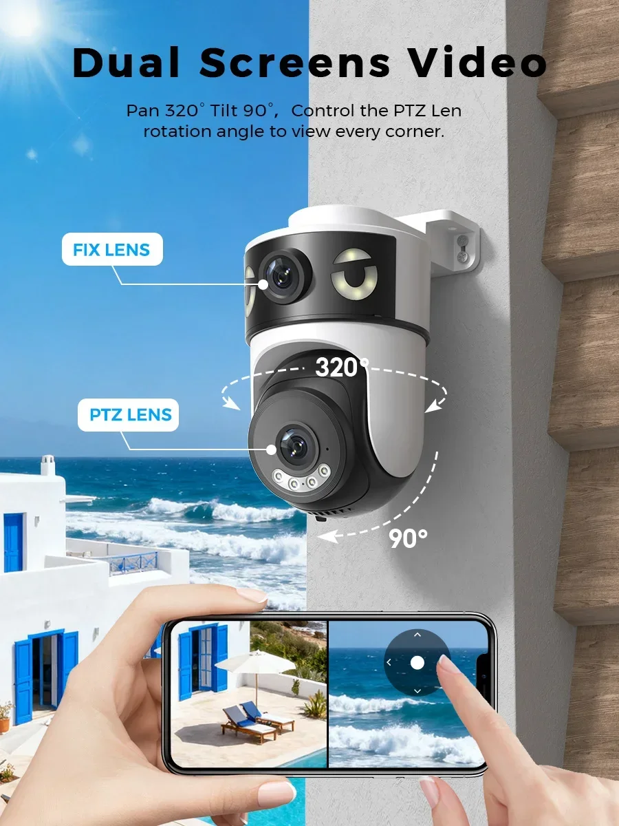 10MP 5K デュアルレンズ デュアルスクリーン Wifi - Home Cinema Wall Panels のレビューと価格