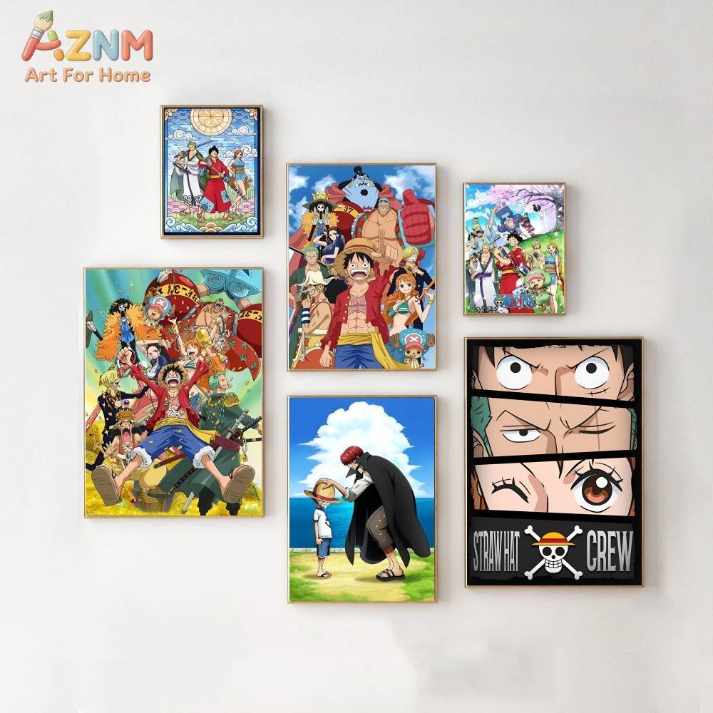 AZNM ワンピース非フレームキャンバスプリント麦わら帽子ク - Home Cinema Classic のレビューと価格