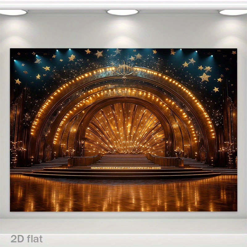 豪華なゴールデンシアターステージアーチライトスタースポットラ - Home Cinema Events のレビューと価格