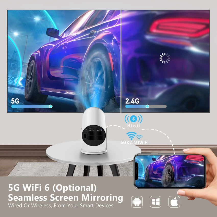 ApexTPB66ミニHDスマートポータブルビデオ小型プロジ - Home Cinema Tv Screen のレビューと価格