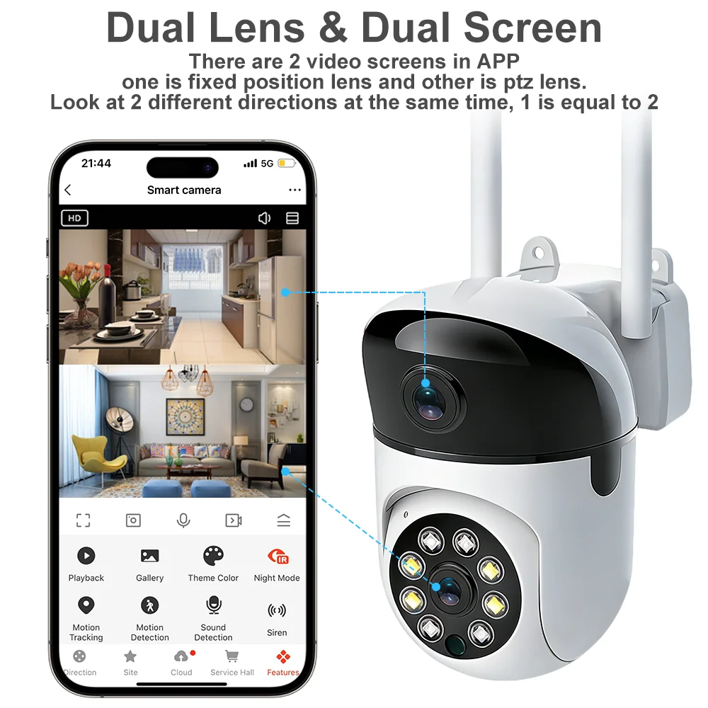 屋内カメラ Wifi Tuya Smart Life 6MP - Home Cinema Wall Panels のレビューと価格